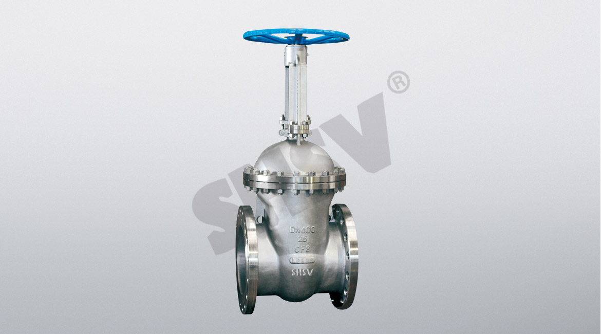 Large-diameter stainless steel gate valve