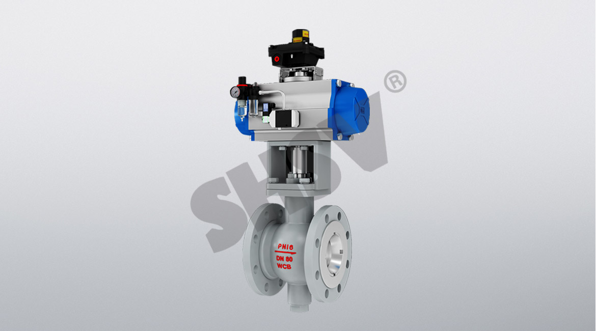 Pneumatic V-type ball valve