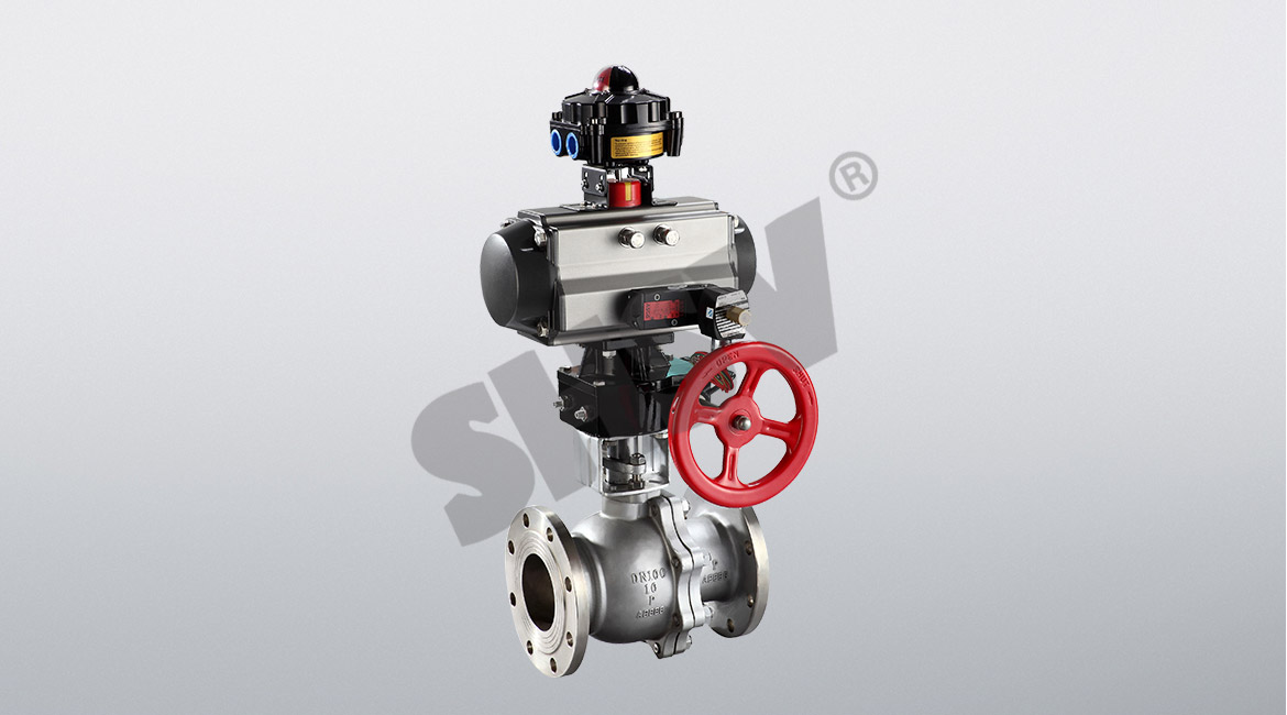 Pneumatic O-cut ball valve