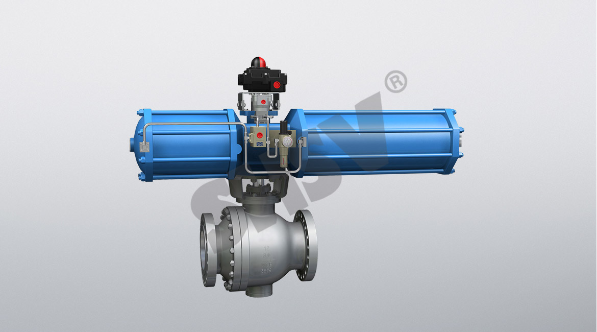 Pneumatic fixed ball valve