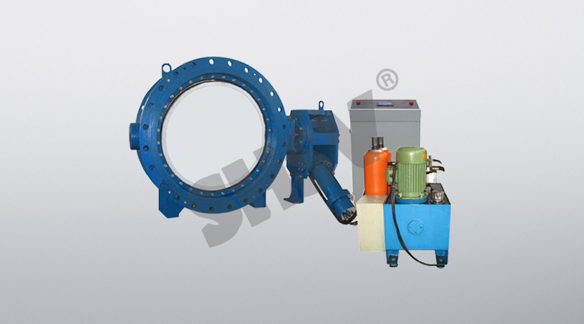 Accumulator type liquid control slow closing butterfly valve 