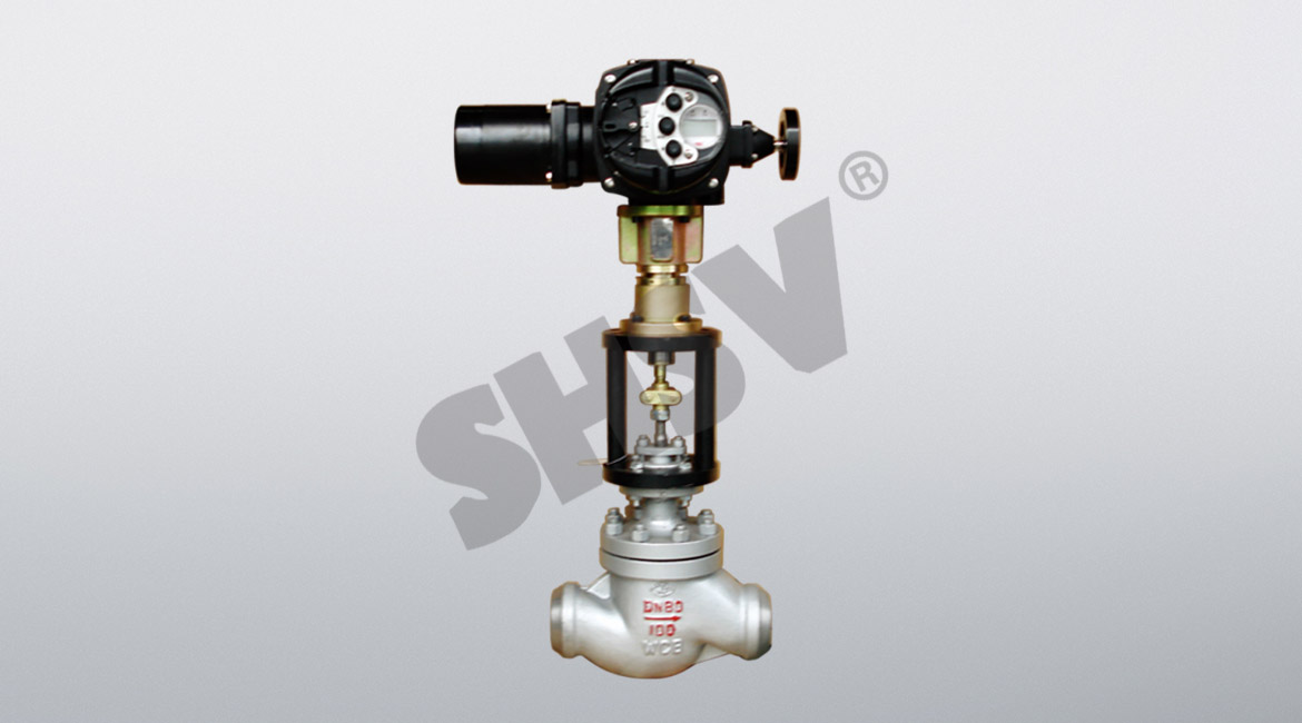 Electric straight single-seat control valve