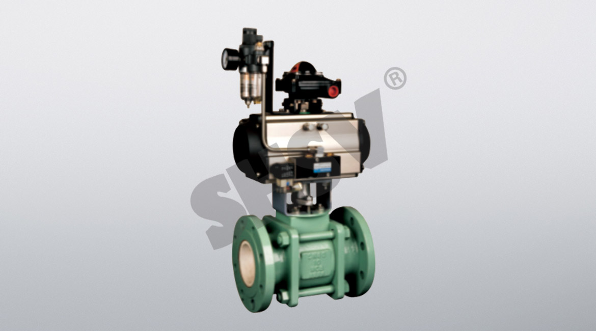 Pneumatic ceramic ball valve