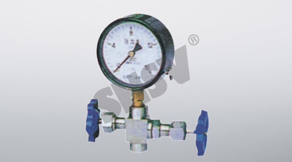 Pressure gauge three-way valve